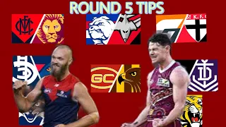 Here are my round 5 tips 2024