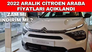 2022 ARALIK CİTROEN FİYATLARI AÇIKLANDI | CİTROEN FİYAT LİSTESİ 2022 ( C3,C3 AİRCROSS,C5 AİRCROSS)