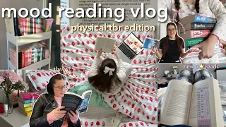 Mood Reading my 100+ PHYSICAL TBR 📚✨(spoiler free) | Ella Rose Reads