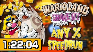 Wario Land: Shake It! - Any% Speed Run World Record - 1:22:04