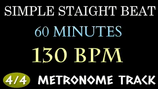 130 BPM Drum Loop - 1 HOUR ~ 4/4 Metronome Beat | Simple Straight Beat - Practice Tool - Drum Beat