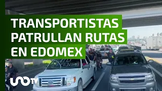 Se autodefienden del crimen. Transportistas llevan a cabo acciones de patrullaje.