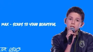 Max - Scars To Your Beautiful (Alessia Cara) | Lyrics | The Semi Final | The Voice Kids Vlaanderen