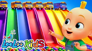 Song Wheels On The Bus go Round and Round 🚌 Learning Videos for Toddlers by LooLoo Kids