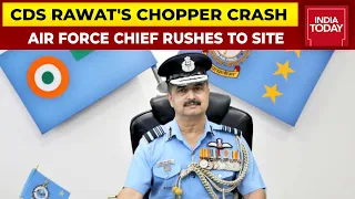 CDS Bipin Rawat Chopper Crash: Air Force Chief Vivek Ram Chaudhari Rushes To Crash Site In Coonoor