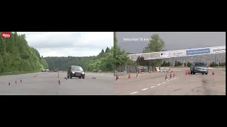 Moose test VW Tiguan 2016 vs LADA Kalina NFR (лосиный тест)