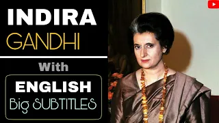 INDIRA GANDHI | ENGLISH SPEECH : Last interview (1984) Speech with ENGLISH SUBTITLES | Indira gandhi