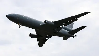 (4K) Plane Spotting Ramstein Air Base | Military Transporters | C5, C17, KC10. (DutchPlaneSpotter)