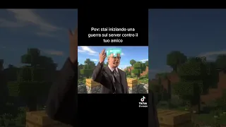 POV: Iniziano le guerre su Minecraft contro il tuo amico: #meme #minecraft  #alessandrobarbero