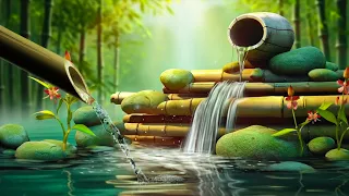 Расслабляющая музыка - бамбуковая вода фонтан, музыкальная музыка, снятие стресса, спа -салон