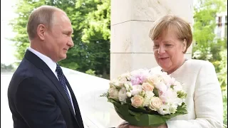 Merkel trifft Putin: Weiße Rosen und eine Portion Misstrauen in Sotschi