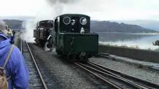 Meriddin Emrys and Blanch on the Welsh Highland Railway