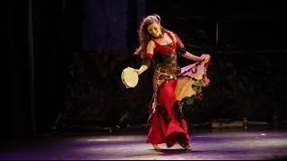 gypsy turkish dance with tambourine