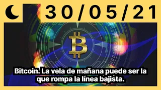 Bitcoin. La vela de mañana puede ser la que rompa la línea bajista.