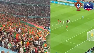 Ronaldo Scores Two Goals In Front Of Sold Out Stadium - Crazy Reactions | Portugal 2-2 France