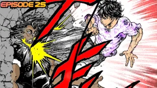 Baki kicks on yujiros throat || Baki Hanma (Colored Manga)(Episod 25)(Father son quarrel Arc)