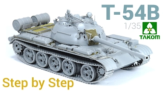 [1] T-54B Russian Medium Tank (TAKOM) - Step by step