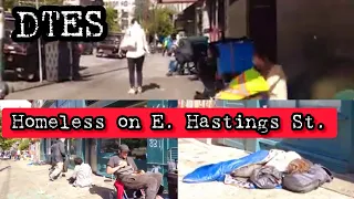 🇨🇦 Vancouver 100 Block E. Hastings Street - Homeless Life of Vancouver BC,  Canada