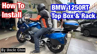 BMW 1250RT Touring Bike How to install Top box & Rack .