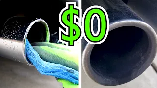 How To Clean the Exhaust Tips on your car (Cheap, Fast, Easy)