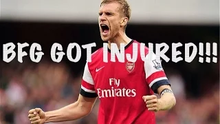 PER MERTESACKER PICKS UP A KNEE INJURY AND WILL BE OUT FOR 5 MONTHS!!!