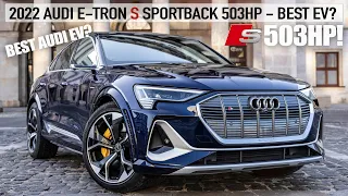 BEST EV FROM AUDI? 1000NM! 2022 AUDI E-TRON S SPORTBACK 503HP - NAVARRA BLUE IN DETAIL 4K - SO COOL