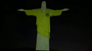 Rio's Christ the Redeemer lit up to mark 100 days until Olympics