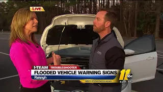 Can you spot signs of a flooded vehicle?