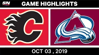 NHL Highlights | Flames vs. Avalanche - Oct. 03, 2019