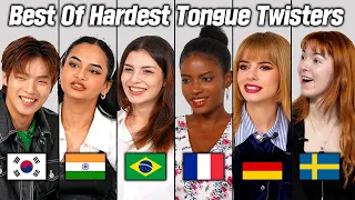 Hardest Tongue Twisters Around The World l India, Sweden, Germany, France, Brazil, Spain, Korea