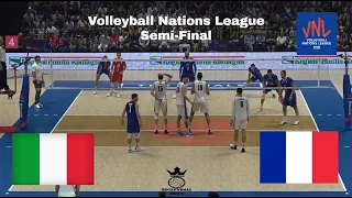 Michieletto vs N'Gapeth - Crazy Match - Italy vs France - ScoutView- VNL 2022 SemiFinal - Highlights