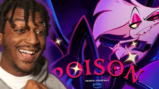 HIS VOICE IS SO GOOD! | Hazbin Hotel "Poison" Lyric Video REACTION |