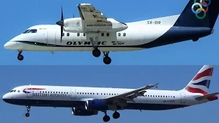 100 minutes of Planespotting at Rhodes - RHO Takeoffs/Windy Landings/Close views -RHO Airport Action