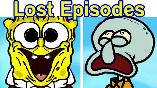 Friday Night Funkin' VS Spongebob Lost Episodes FULL WEEK + Squidward Red Mist/Crimson (FNF Mod)