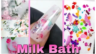 Milk Bath Nail Art con Naturaleza  💅🏻 Baño de leche