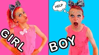 MAKE UP TWIN TELEPATHY BOY VS GIRL Sibling Challenge By The Norris Nuts