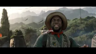 Jumanji 2 movie monkey super fight rock