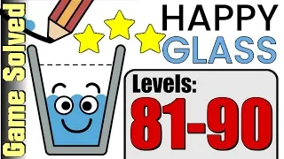 Happy Glass | All Levels 81-90 (Solution 3 Stars ★★★)