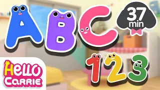 ⭕ABC with Carrie + More⭕ Alphabet Song | Number song | Hello Carrie Kids Song Compilation