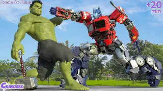 变形金刚 : The Last Knight - Ending - Optimus Prime vs Hulk (HD) - Final Fight Scene