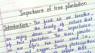 Essay on importance of tree plantation || Importance of tree plantation essay in english