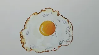 How to paint 3D art |Fried egg|Acrylic