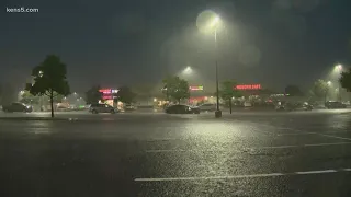 Downpours, hail and thunder dominate San Antonio region Friday night