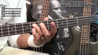 The Easiest Walking Blues Bass Guitar Lesson Ever - 12 Bar Blues A Major @ericblackmonmusicbass9175