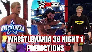 WRESTLEMANIA 38 NIGHT 1 PREDICTIONS - WWE 2K22