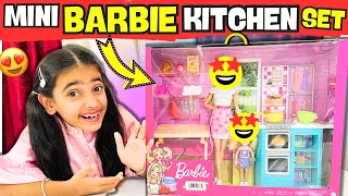 BARBIE DOLL Kitchen Set for Girls | MINI KITCHEN SET | Mini Kitchen House #samayranarula #unboxing