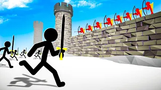 Stick War CASTLE SIEGE!  The Stickman Invasion is ATTACKING the Walls in Stick War Castle Defense!