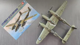 1/48 Tamiya P-38 F/G Lightning Full Video Build Detailed