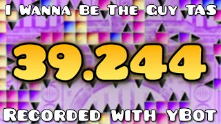 [IMPROVED TAS] I Wanna Be The Guy In 39.244 (Geometry Dash 2.2)