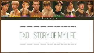 EXO - Story Of My Life OT9 (AI COVER - Color Coded Lyrics)